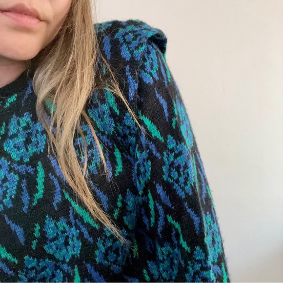 Vintage 90s knit sweater by POP England • So unique! - Picture 2 of 5